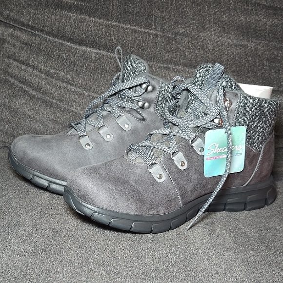 Skechers Gray Ankle Boots - Picture 1 of 5